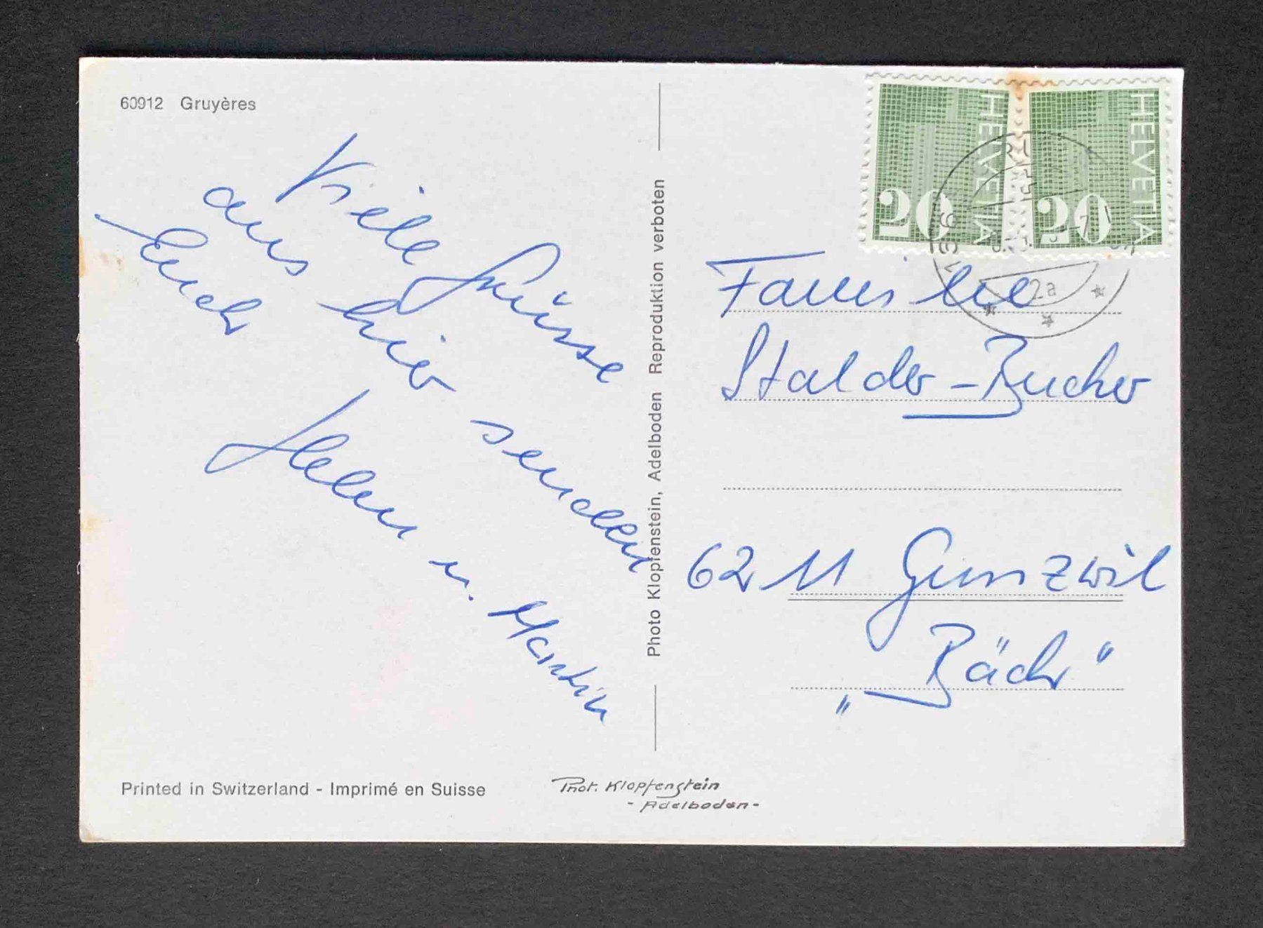 Cartoline postali: AK Gruyeres – Usato da Goldau venduto da artelier1 1