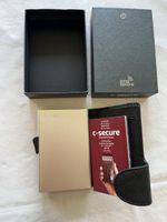 C-Secure RFID Kartenetui / Portemonnaie Leder – Schwarz Neu