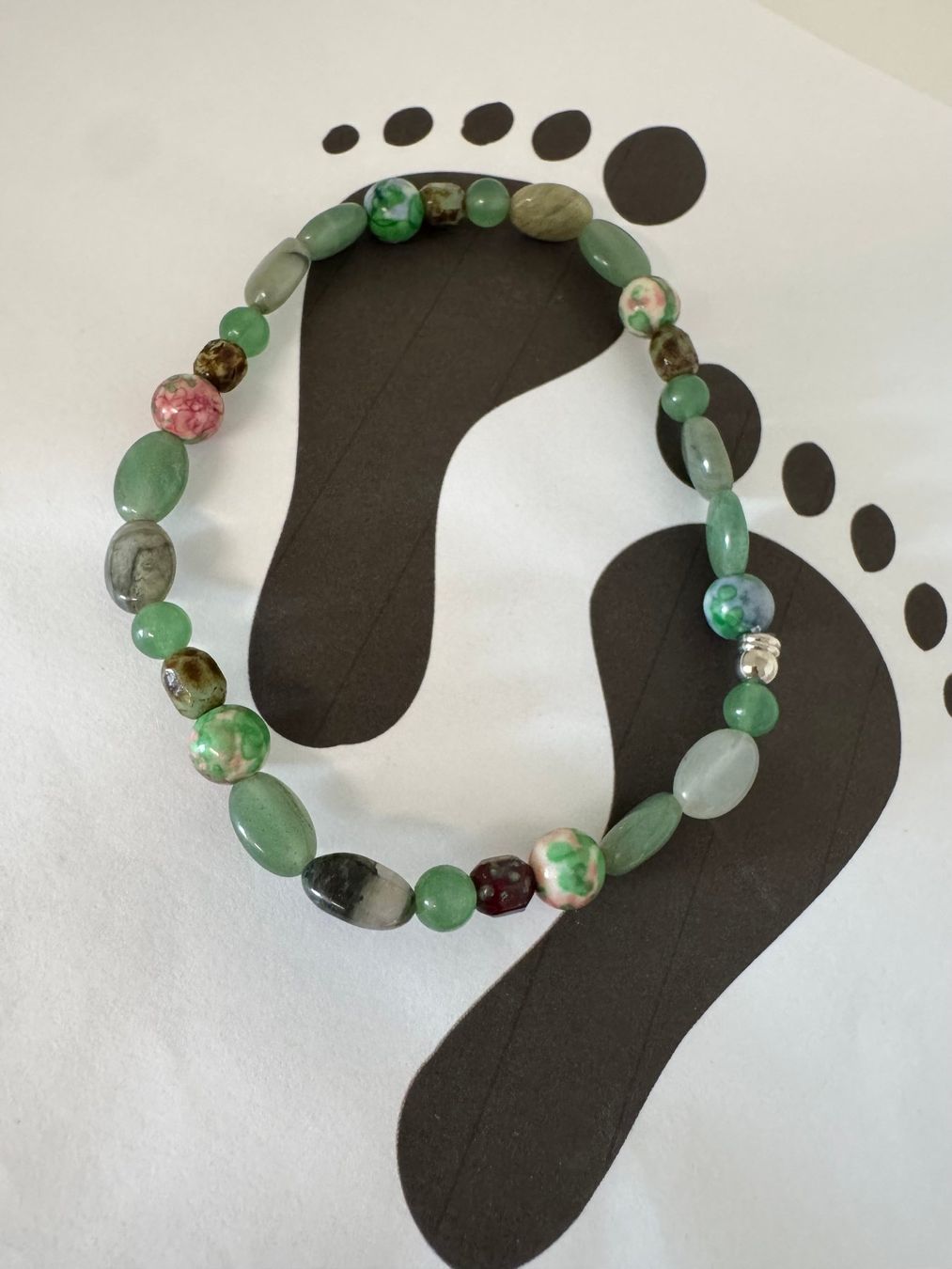 Catenine: Fusskette Edel und Kunststeine – Nuovo (secondo la descrizione) da Biberist venduto da tl-schmuck