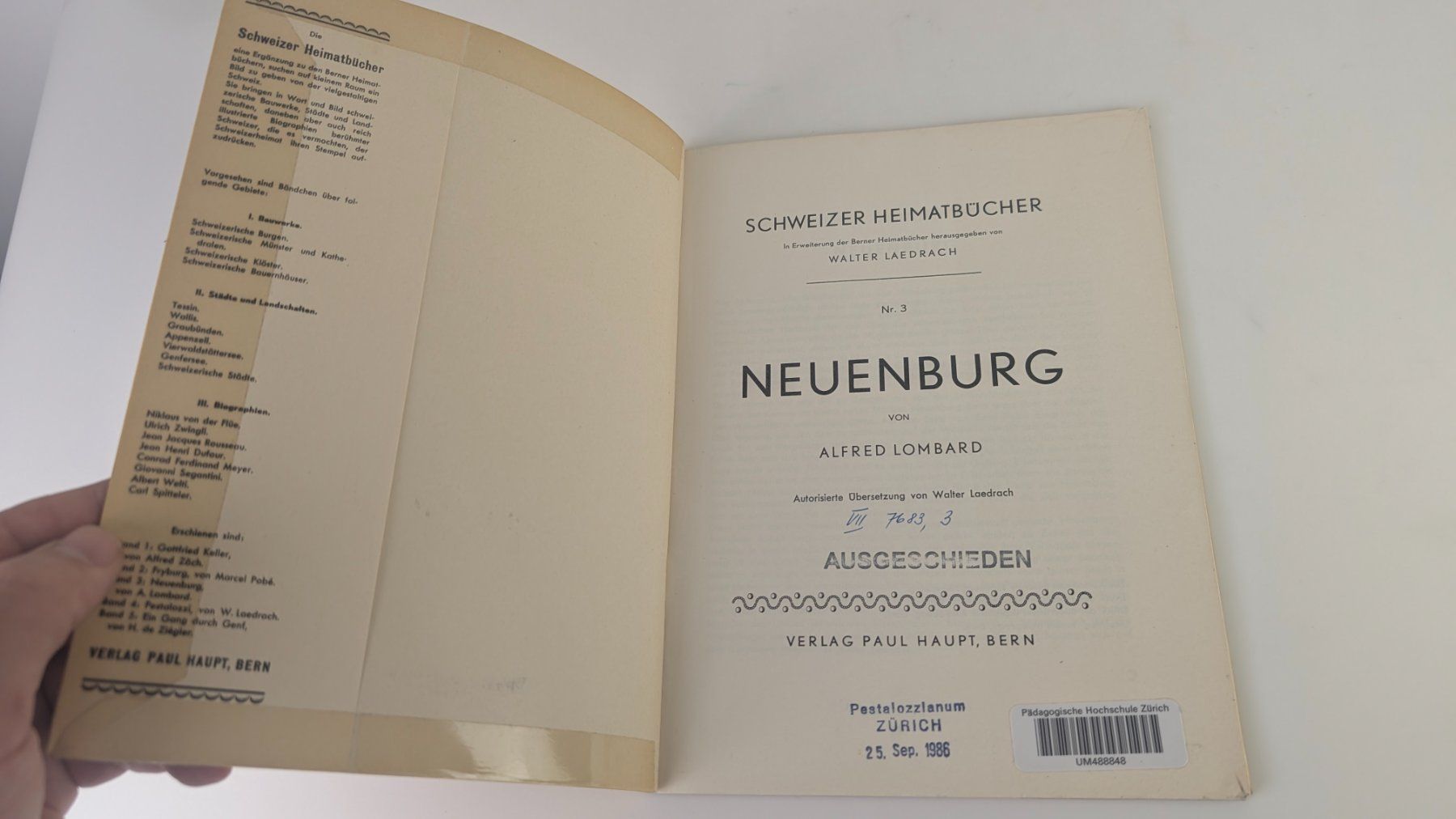 Libri: Schweizer Heimatbücher: Neuenburg 1944 – Usato da Zürich venduto da axolottchen 2