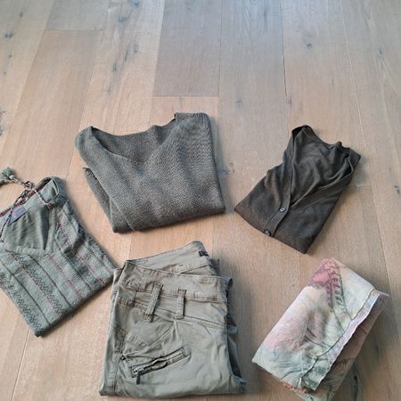 5-teiliges grünes Frühlings-Damen-Kleidungspaket, Gr. M