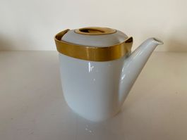 Rosenthal studio-line Teekanne Suomi mit gold Metallbügel
