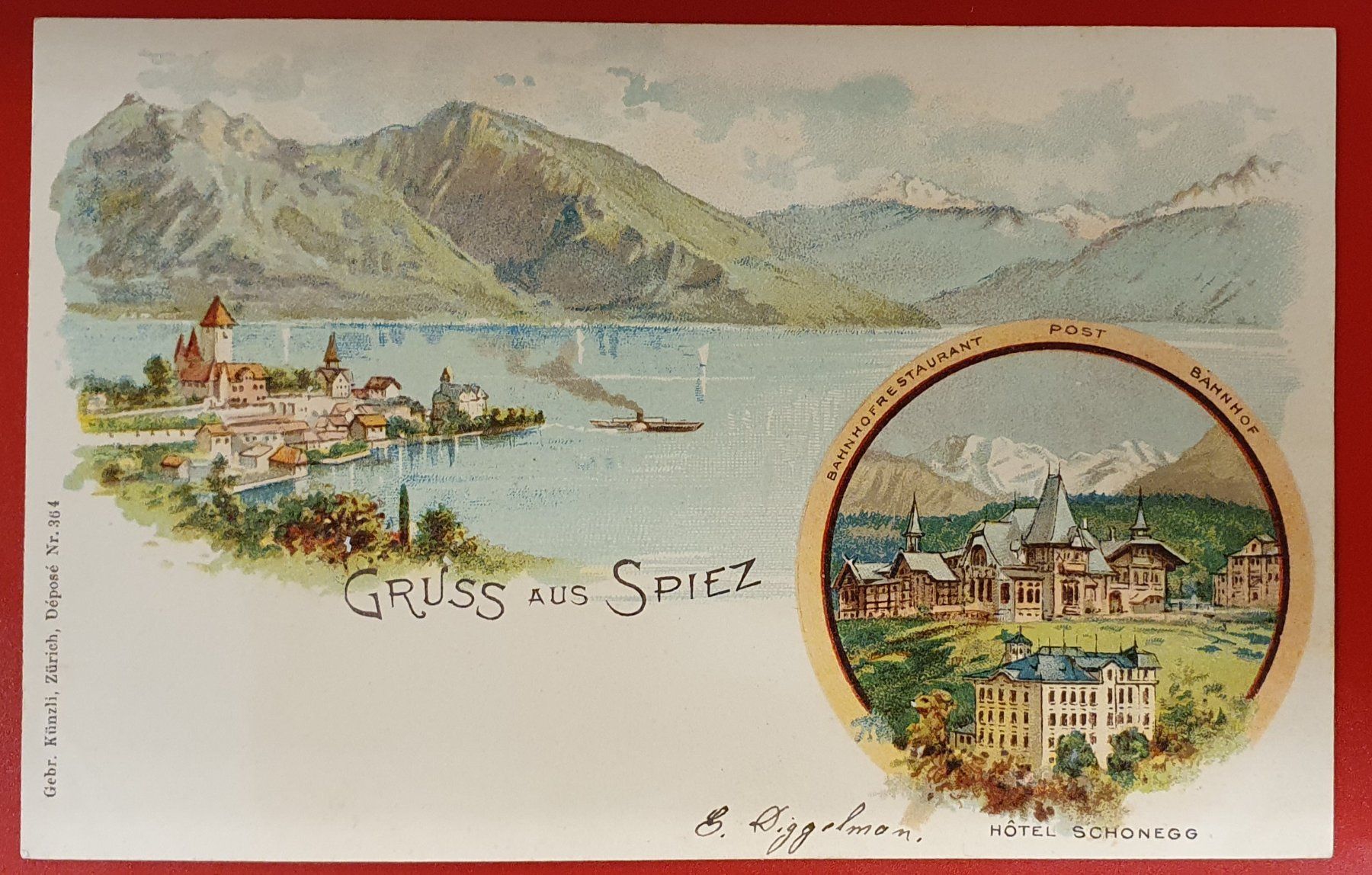 Cartoline postali: Gruss aus Spiez – Usato da Kreuzlingen venduto da Rschweiz1