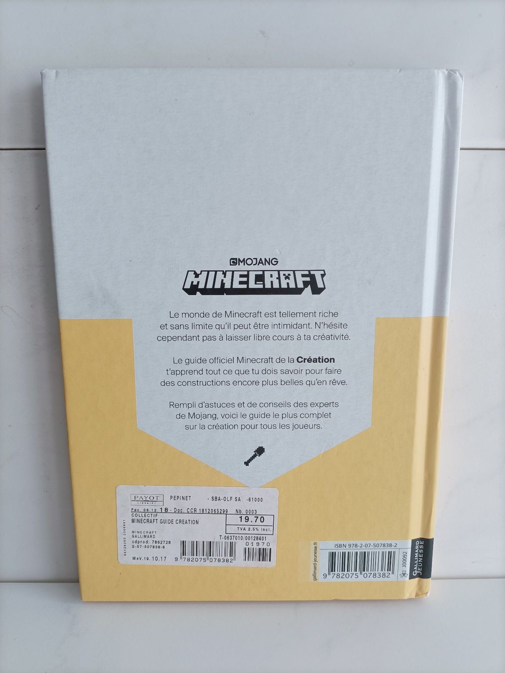 Libri: Minecraft - Le guide création / Mojang / Gallimard 2018 – Usato da crans montana venduto da AB3963 1