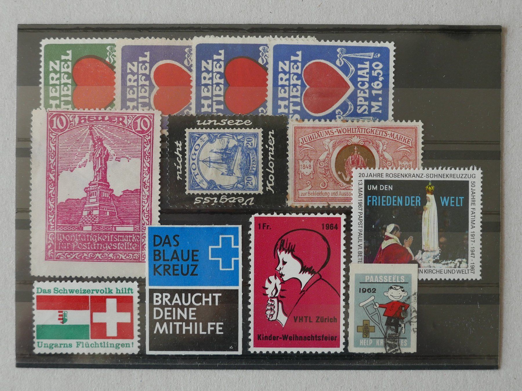 Tutti i francobolli: SAMMLUNG REKLAMEMARKEN HILFE UND FRIEDEN – Usato da Balgach venduto da Zwischenraum