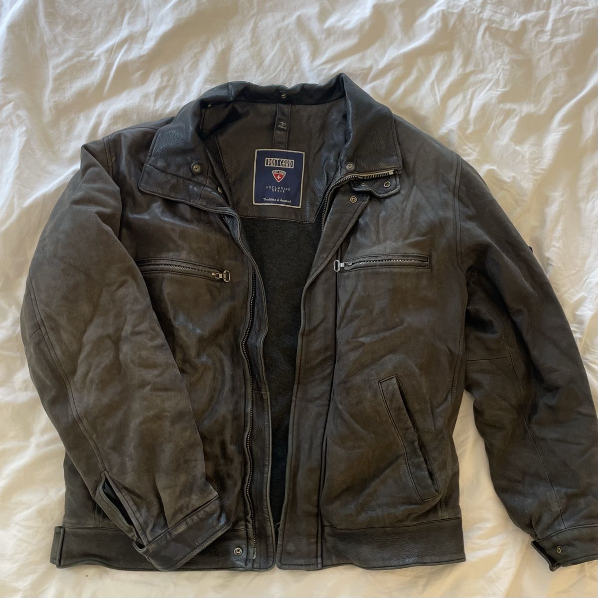 Giacche: Leder Jacke hoher Kragen – Usato da Wabern venduto da alestae 4