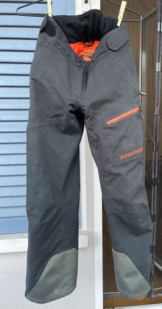 Ziener Skihosen, Schwarz/Orange, Grösse 34