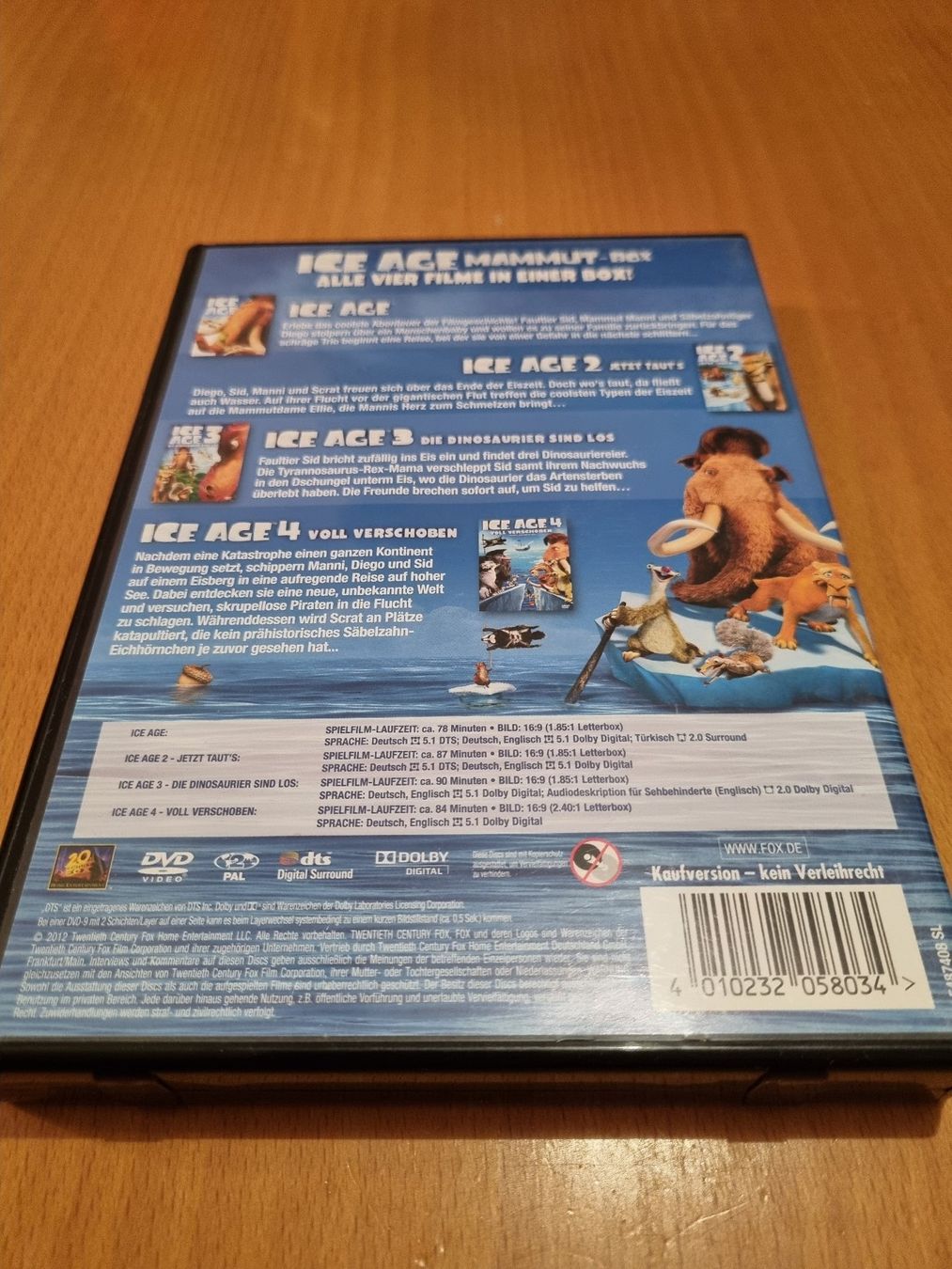 Tutti i DVDs: DVD: Ice Age 1-4 - Mammut-Box – Usato da Ehrendingen venduto da Thomas_2 1