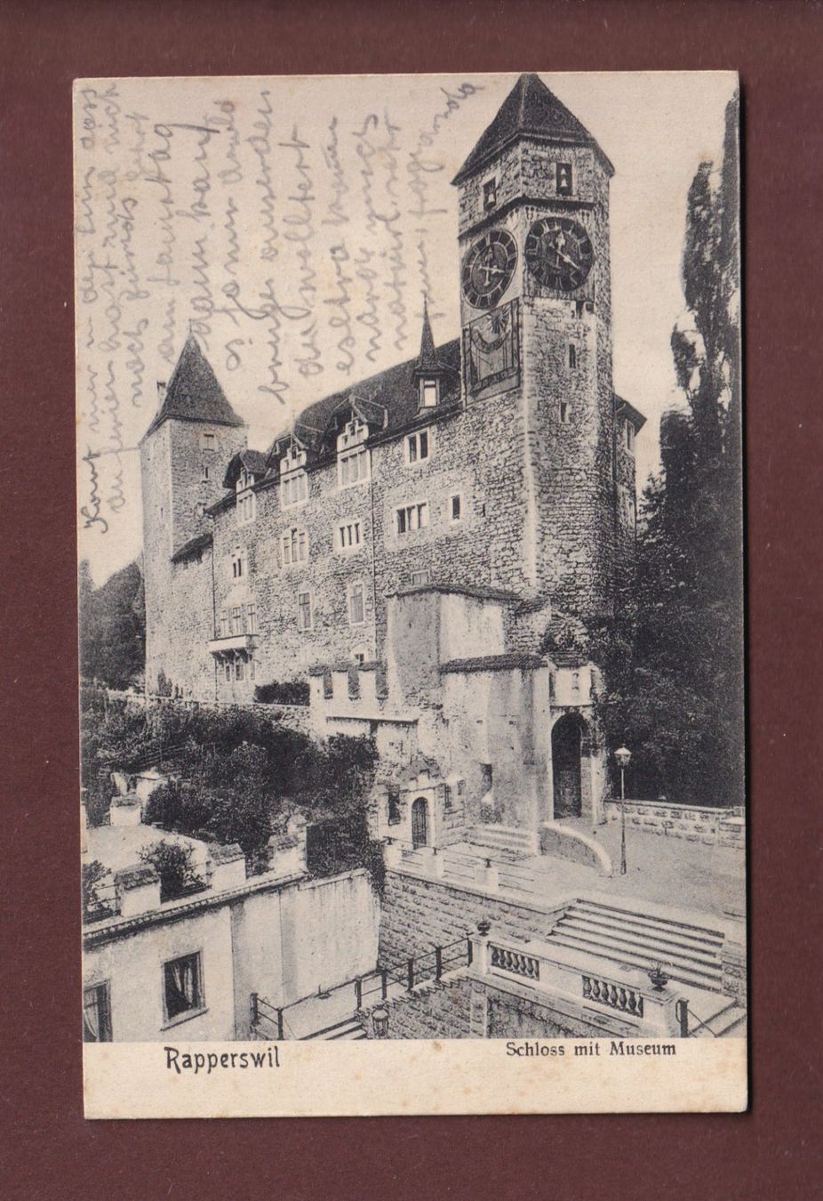 Cartoline postali: RAPPERSWIL - Schloss mit Museum - Feldpost – Usato da Pully venduto da nicecards