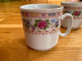Espresso Tassen Set, Vintage Design, Made in China, 3 Stk