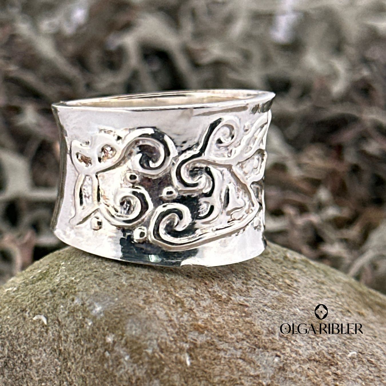Olga Ribler Anelli: Statement Silber Ring 925 mit Ornament Grösse 55 – Nuovo (secondo la descrizione) da Luzern venduto da Schmuckoutlet 4