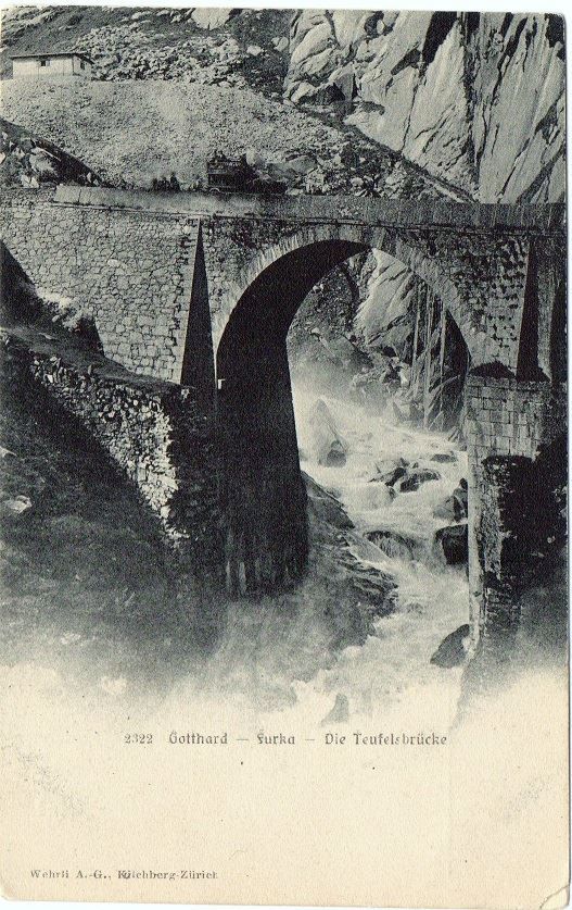 Cartes postales: ANDERMATT Postkutsche auf Teufelsbrücke – Neuf (Voir description) à Jona par philajona