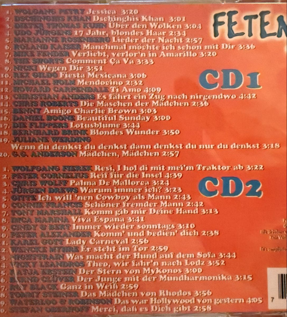 CDs: 2x Fetenhits 80 Schlager Hits 2 Doppel-CDs – Gebraucht aus Sursee von Betlaze 4