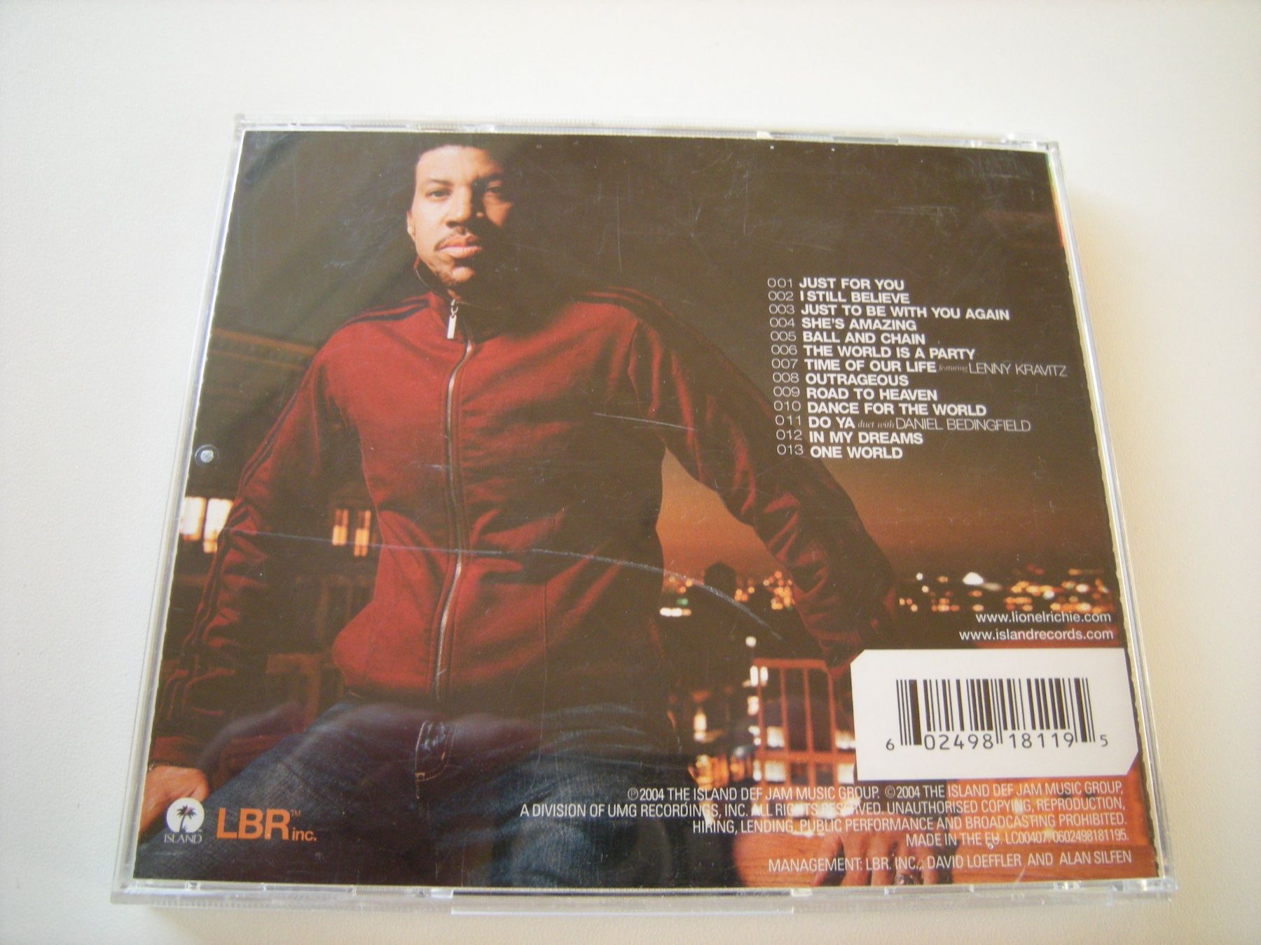 CD: LIONEL RICHIE - Just for you – Usato da Basel venduto da Ceebee62 1