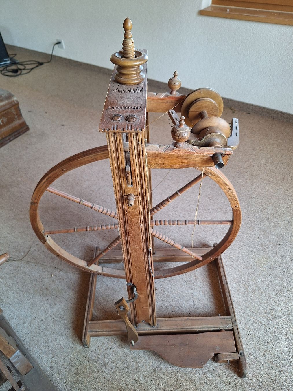 Ruote per filare: Spinnrad von 1842 – Usato da Rümligen venduto da Werner11121965 1