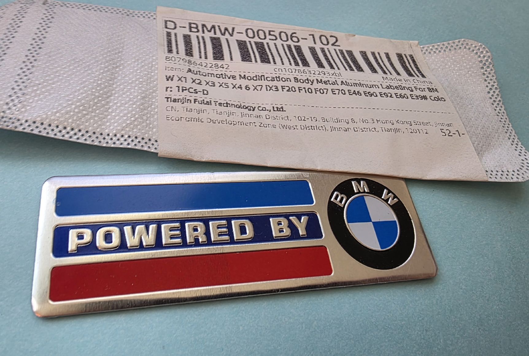 BMW Insegne: POWERED BY BMW PLAKETTEN – Nuovo e nell'imballaggio originale da Winterthur venduto da Navitimer 3