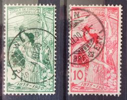 1900: Centenaire de l'UPU, planche C, 5 + 10 c, O