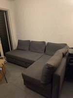 Divano-letto 3 posti con chaise longue con 5 cuscini