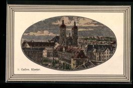 Passepartout-AK St. Gallen, Teilansicht 