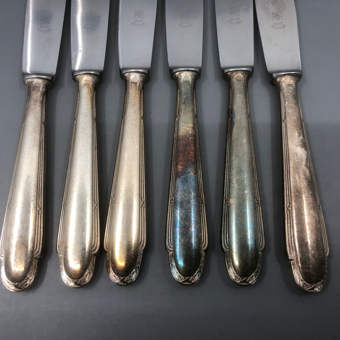 WMF Besteck: 6 Dessertmesser versilbert WMF Modell: 200 – Gebraucht aus Basel von Tiabeanie 2