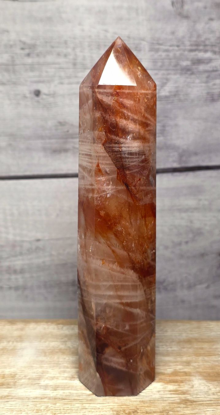 Minerali & Pietre curative: Feuerquarz Obelisk 436g – Nuovo e nell'imballaggio originale da Matzingen venduto da Shay_Crystalz 1
