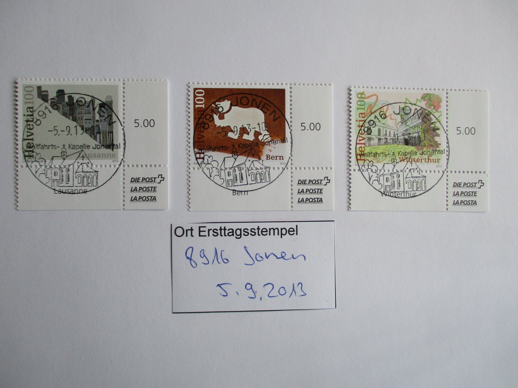Alle Briefmarken: Voll Ort Ersttagsstempel 8916 Jonen – Gebraucht aus Langnau b. Reiden von Aktuell88