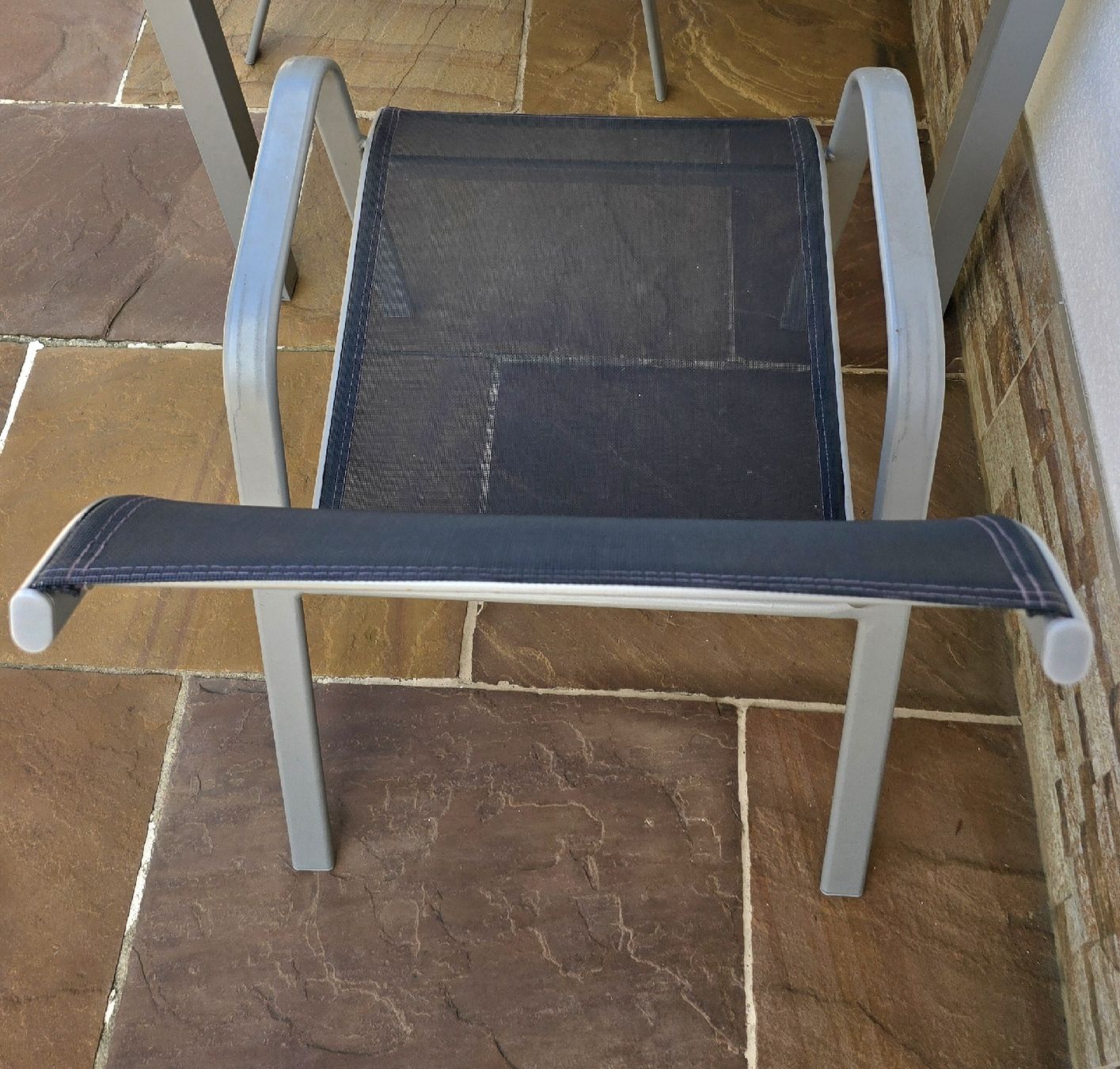 Set di tavolo e panche: Glastisch Set mit 4 Stühlen, Alu/Textil – Usato da Möhlin venduto da Atdiego76 4