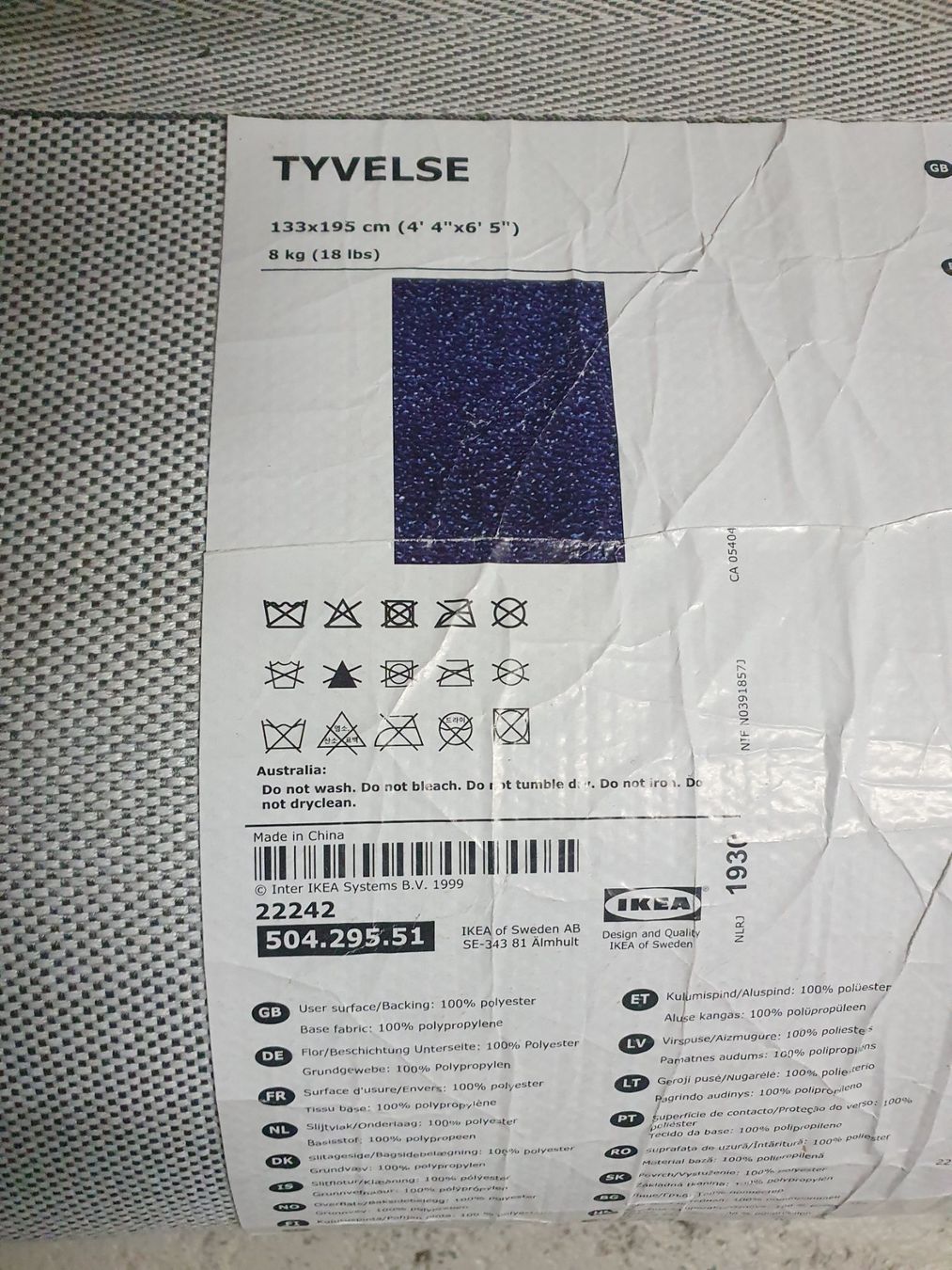 Ikea Tapis: Ikea TYVELSE Tappeto - Teppich - Rug – D'occasion à Aldesago par FloSeMar 1