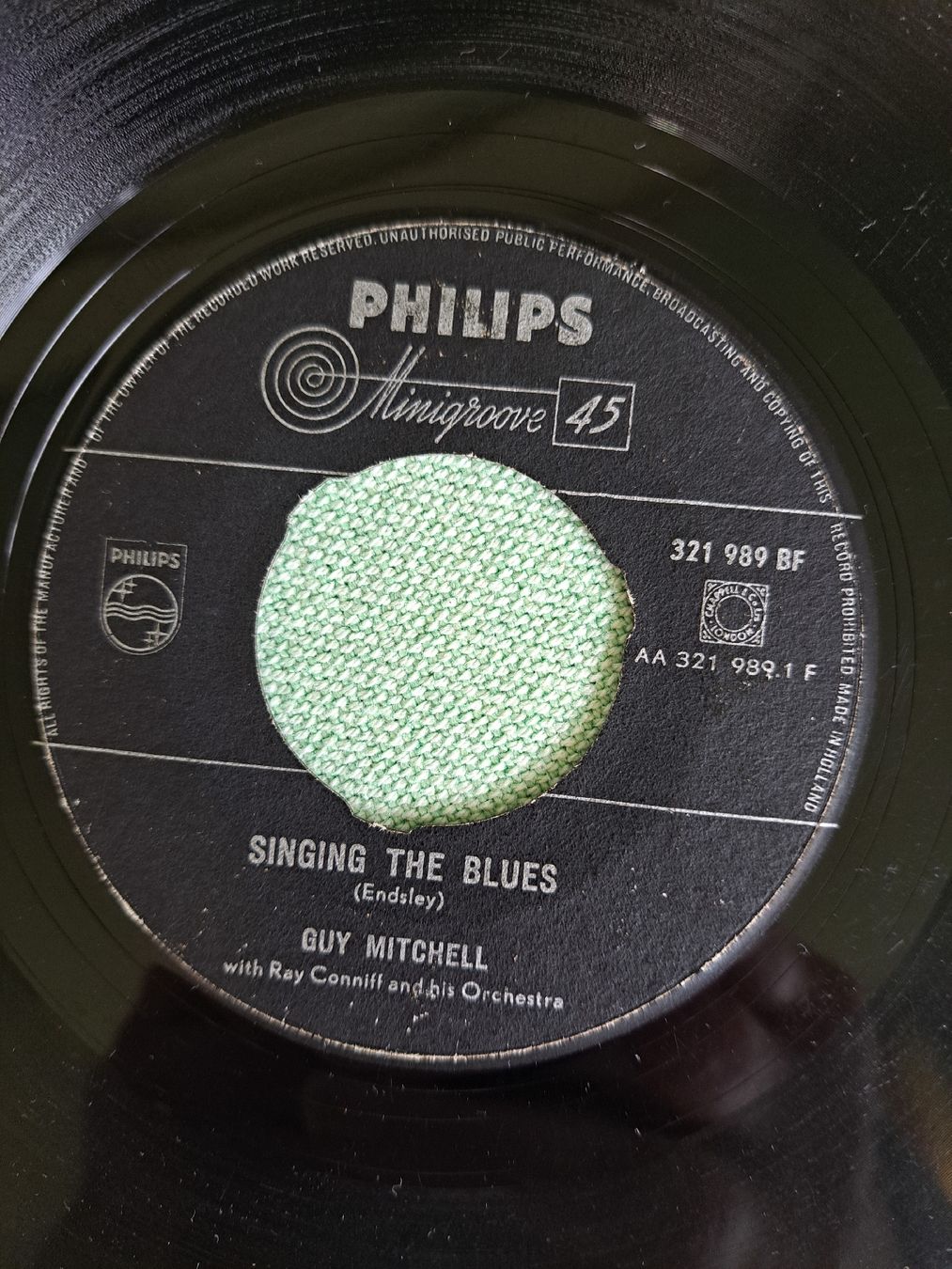 Dischi in vinile: Guy Mitchell: Crazy With Love / Singing The Blues 45 Vinyl – Usato da Zuerich venduto da Mocambo19 3