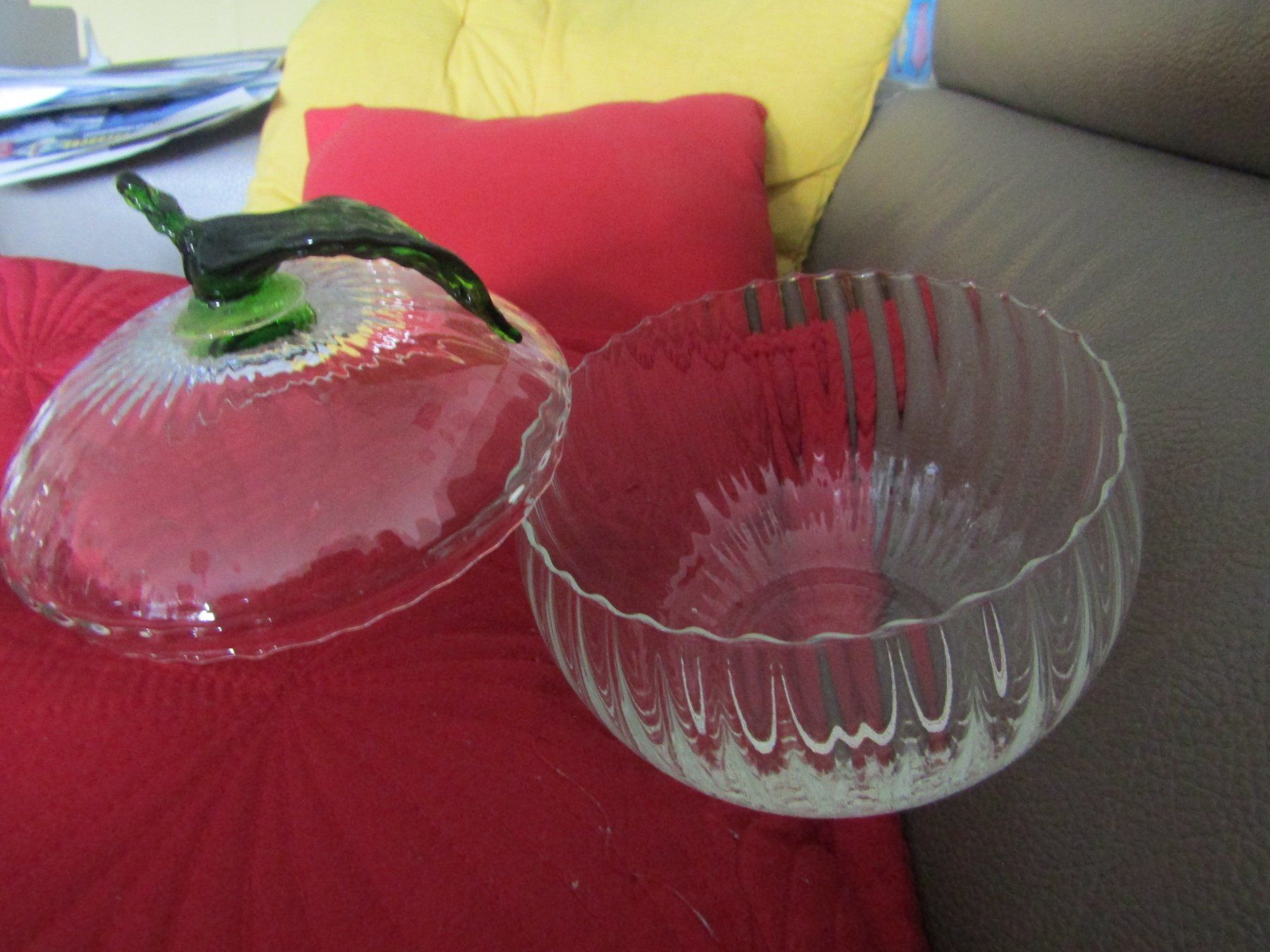 Zuccheriere: belle coupe en verre forme pomme – Usato da Delémont venduto da mamygateau 4