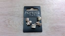 Lot 5x Breloques bracelet Coeur/Ange/Maison/Enfant/Tube