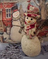 ÄLTERER SCHNEEMANN VON KATHERINE'S COLL.USA MIT KISSEN