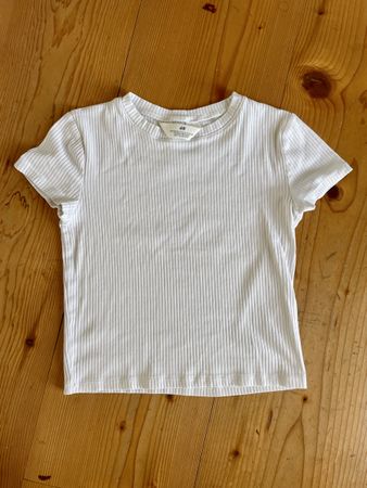 T-shirt blanc H&M, taille 146/152 (10/12A)