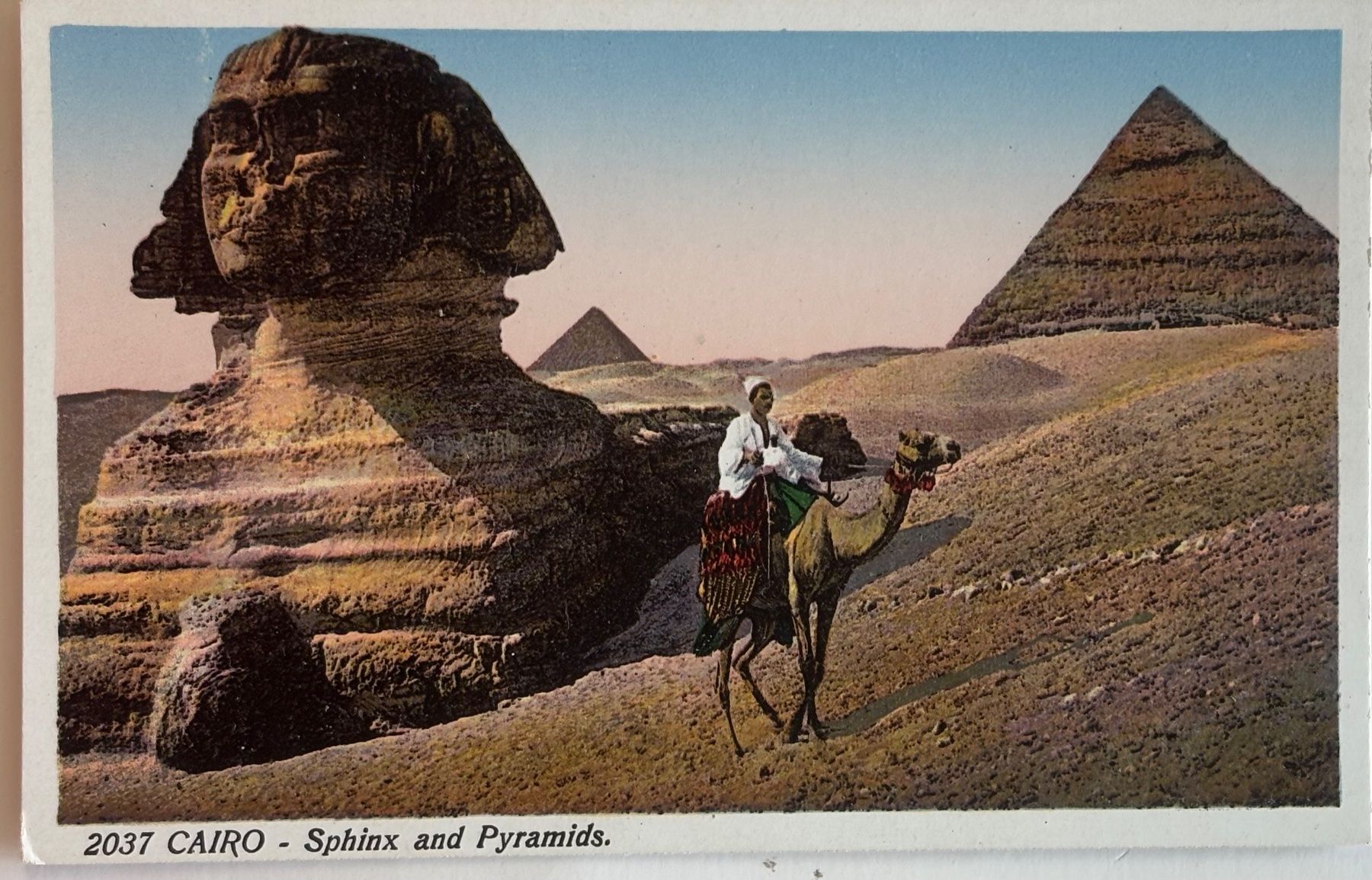 Cartoline postali: Lehnert & Landrock, Ägypten, Pyramide, Sphinx, Kamel – Usato da Frauenfeld venduto da Merk52