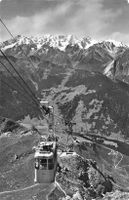 Verbier VS - Seilbahn Attelas, 2750 m, Blick auf Mont-Blanc