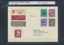 1952 Pro Juventute, Jahrgang, FDC, R - Brief