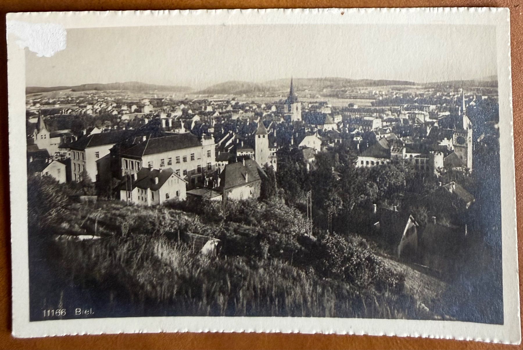 Cartoline postali: Biel - Bienne - Panorama - 1912 – Usato da Lutry venduto da Ediego