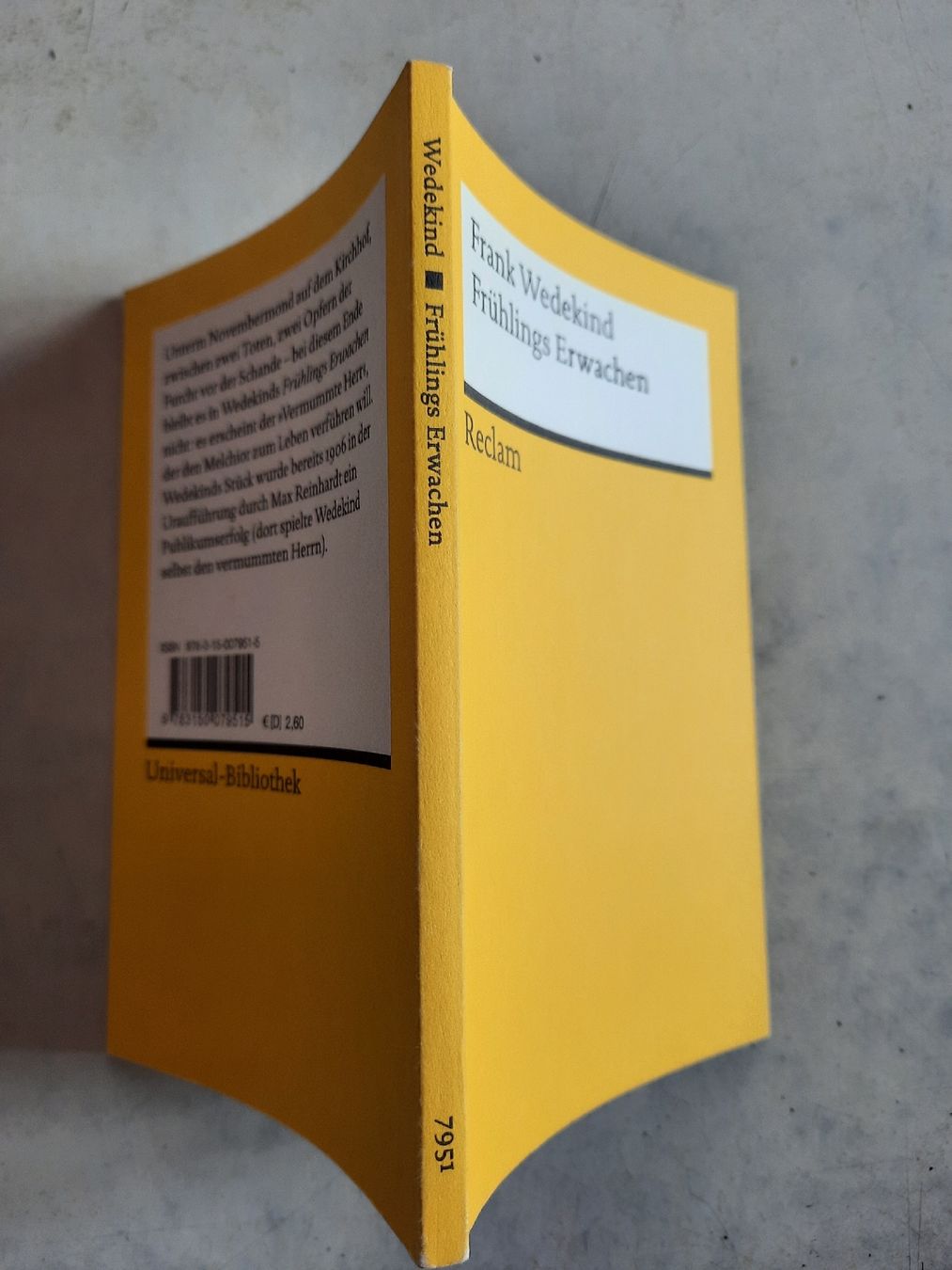 Bücher: Frank Wedekind, Frühlings Erwachen, Reclam – Gebraucht aus Nottwil von mar_jqm7 2