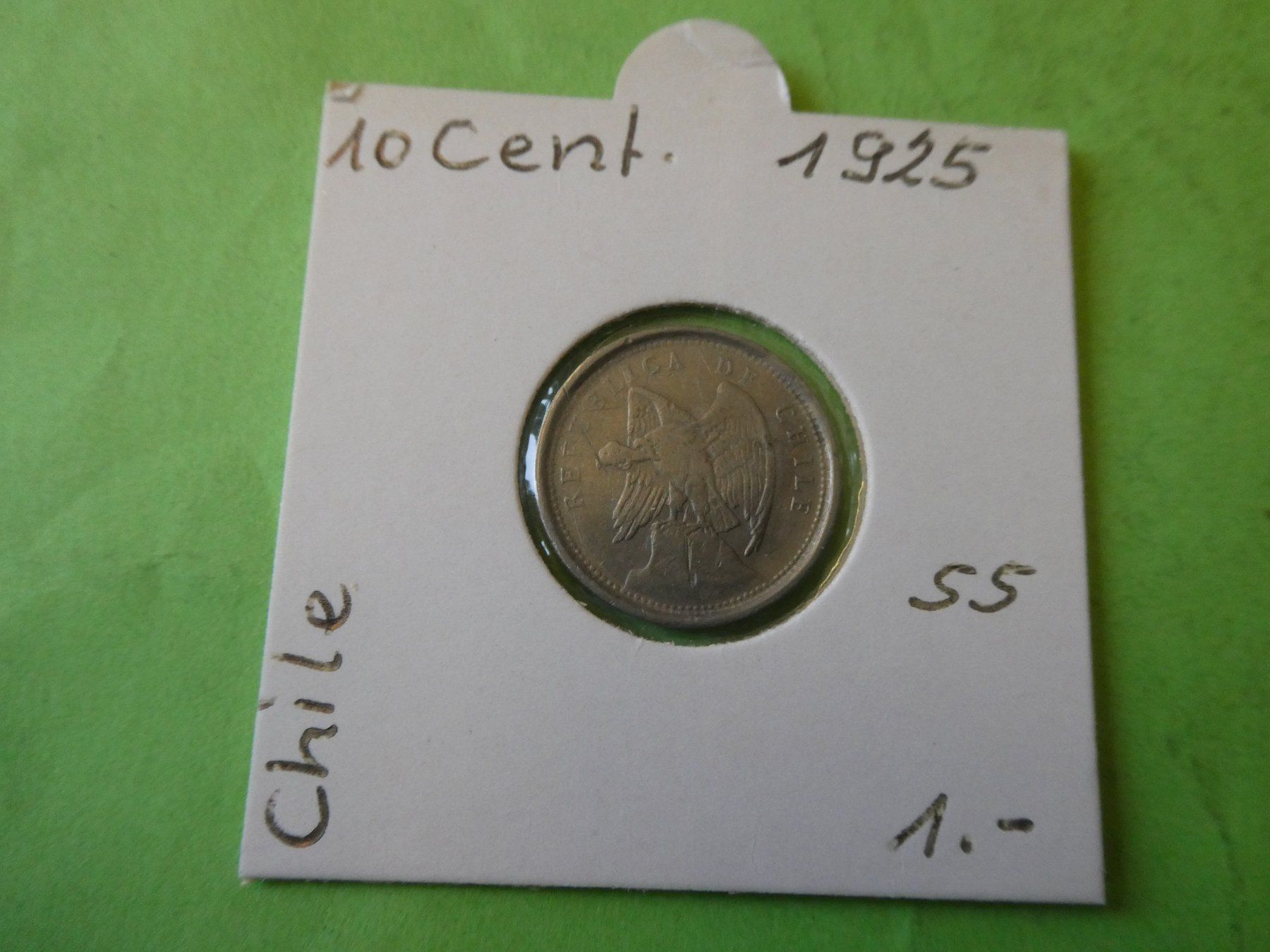 Tutti le monete: Chile 1925, 10 Centimos – Usato da Hinterforst venduto da Rohusri