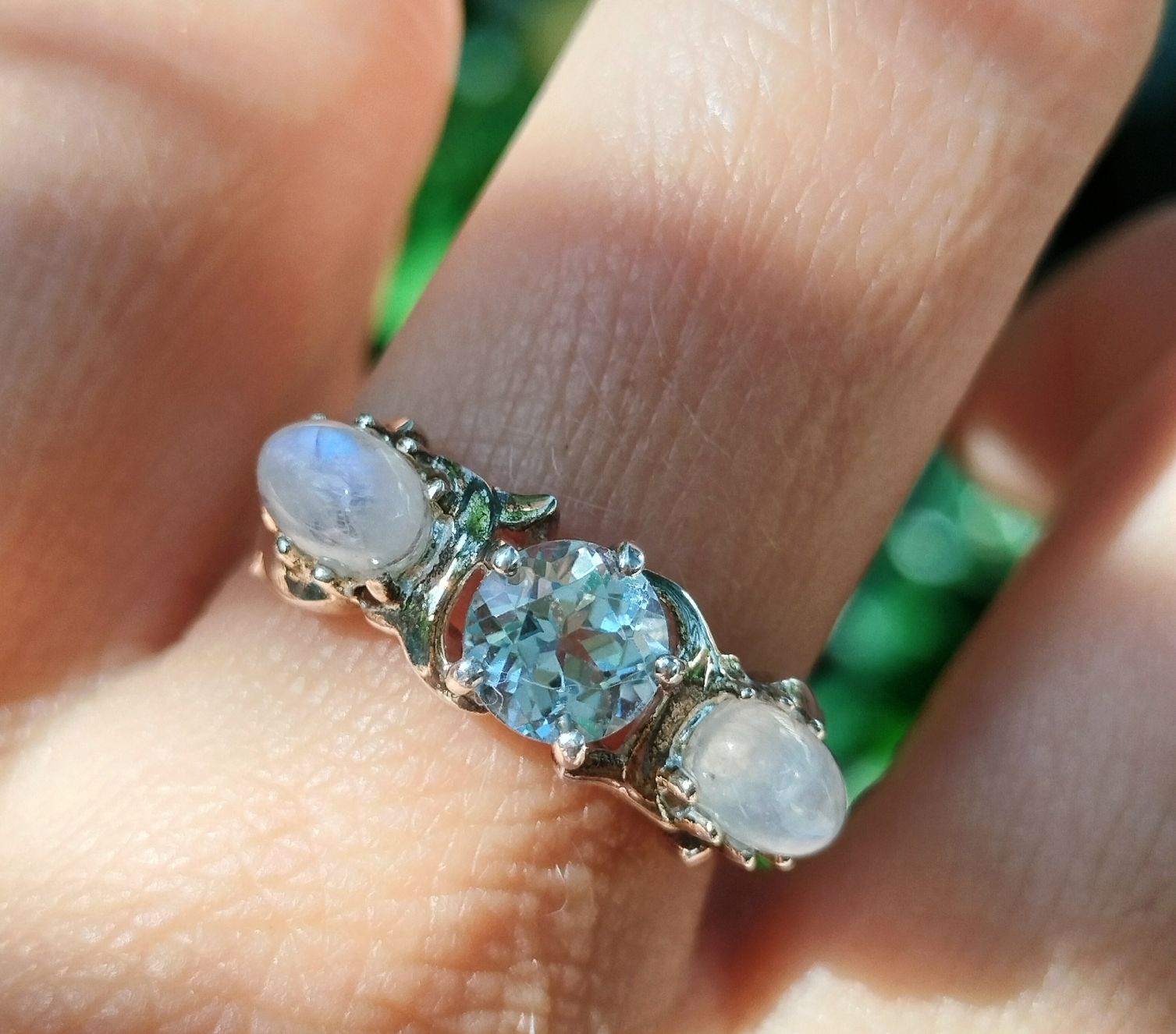 Ringe: Vintage Mondstein Topaz Ring 925 Silber – Gebraucht aus schwyz von larry91sz 5
