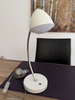 Schreibtischlampe weiss mit LED-Leuchtmittel
