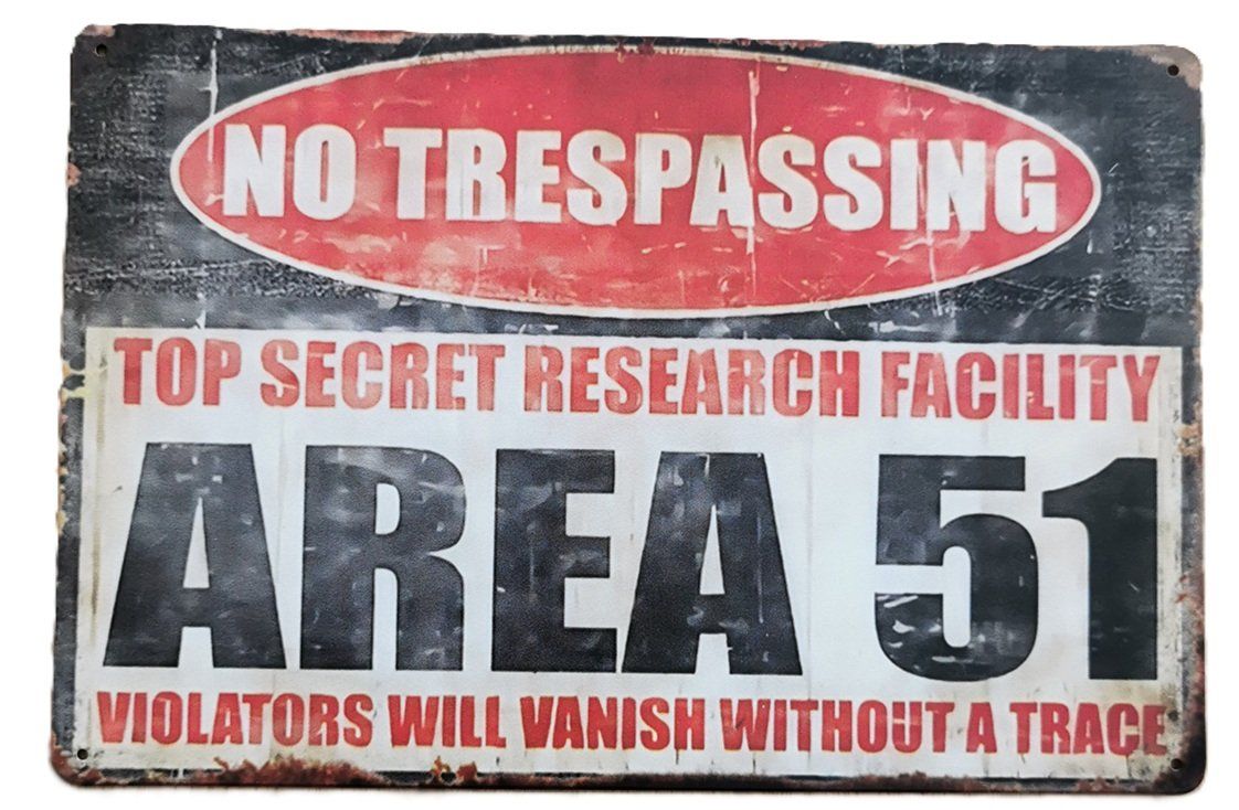 Insegne: AREA 51 - Blechschild  (neu/OVP) – Nuovo e nell'imballaggio originale da Wilen b. Wollerau venduto da morethanmusic