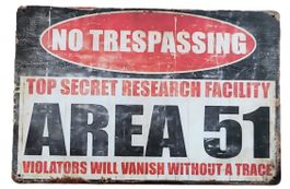 AREA 51 - Blechschild  (neu/OVP)