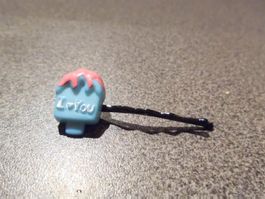 Haarspange Glace blau/weiss