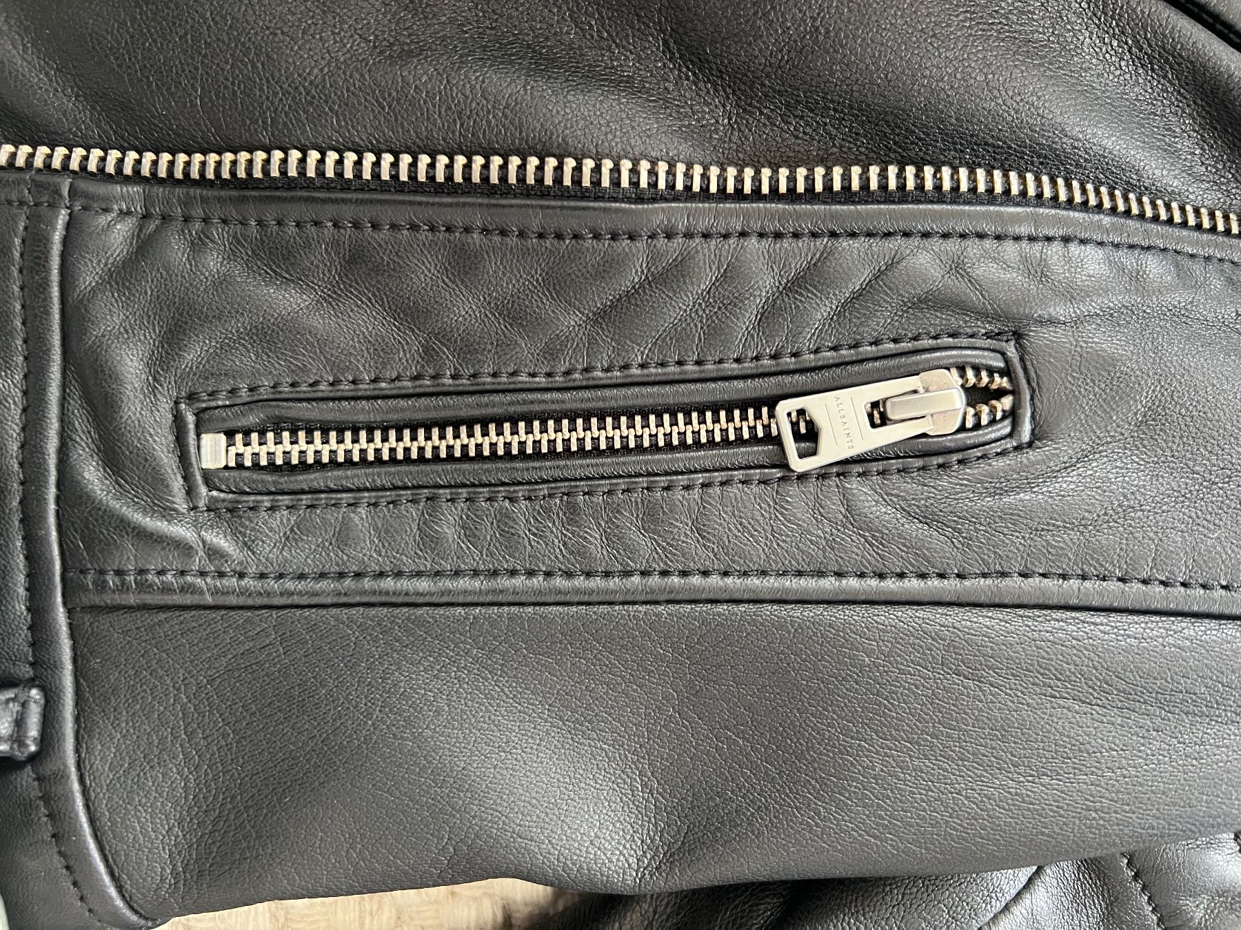 Giacche: All Saints Lederjacke in Schwarz – Usato da Port venduto da lau_pdf5 6