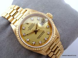 ROLEX DATEJUST 18K & DIAMANTEN 69178 AUTOMATIK 26MM 1986