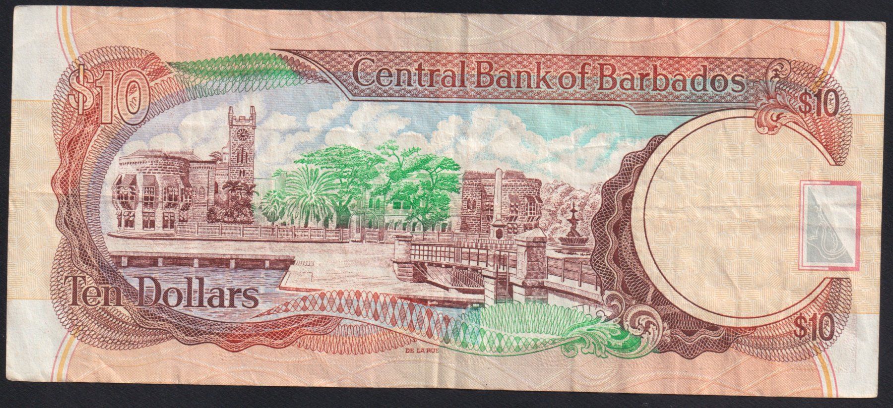Banconote: Barbados 10 Dollars 2000 – Usato da Brugg AG venduto da banknoten_muesli 1