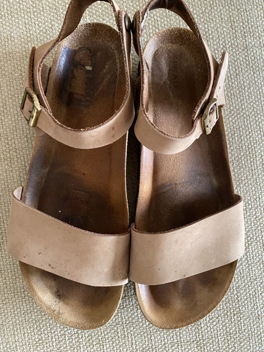 Scarpe da donna: Sandalen beige Echtleder, Gr. 39 – Usato da Zürich venduto da anuccis70 3