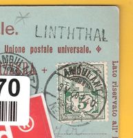 3.5.1900 Gruss aus Schwanden/Balkenstempel  LINTHTHAL