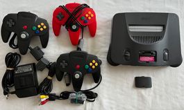 Nintendo 64 ink. 3 Controller & 10 Games Top Set